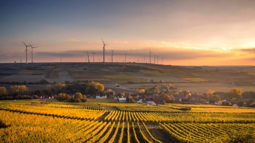 structural shot of wind mills during daytime